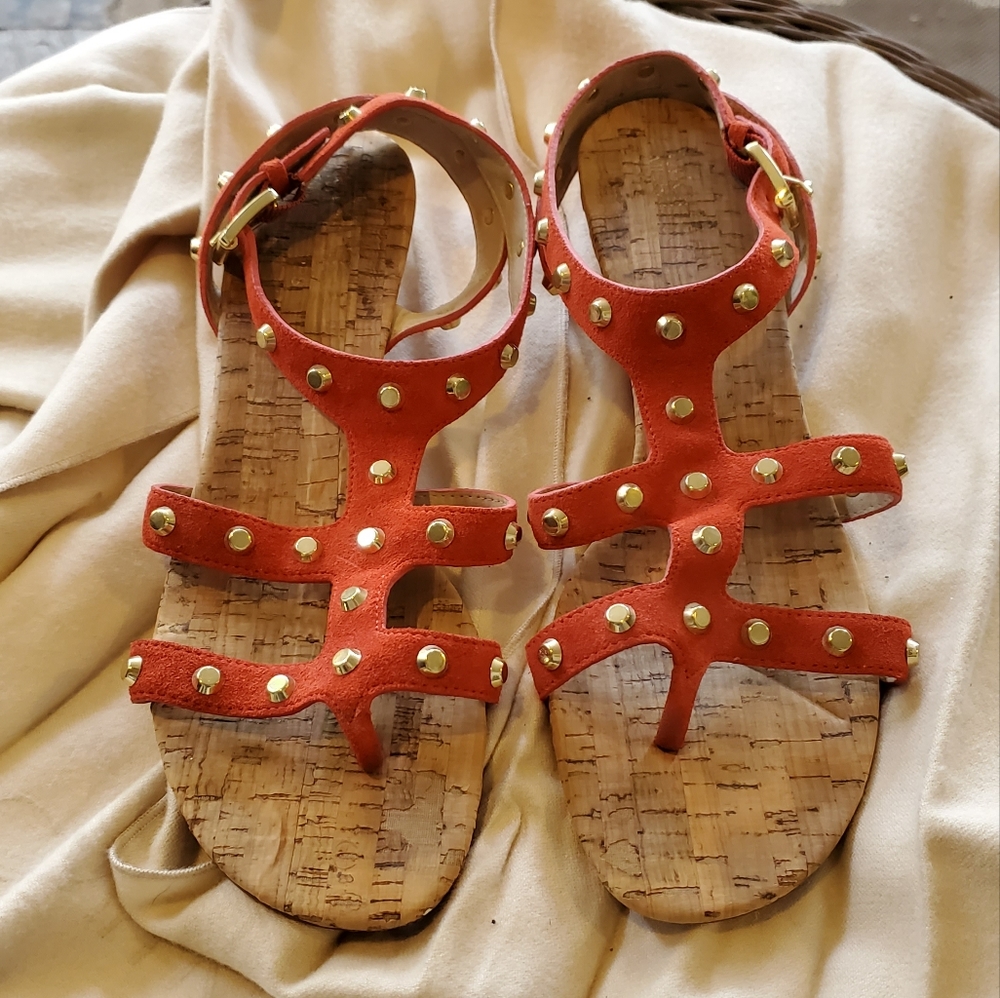 Orange Michael Kors sandals Size 9